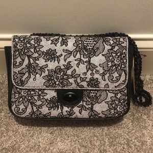 Patricia Nash chantilly lace black and white bag